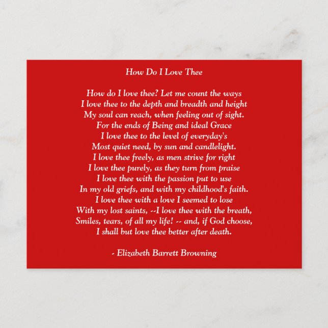 Postcard-Love Art-Love Poem 14 Postcard (Front)