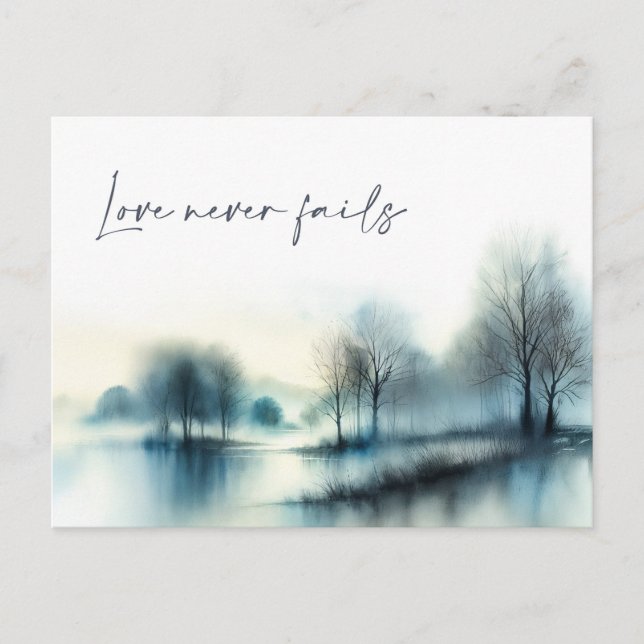 Postcard "Love never fails" (Front)