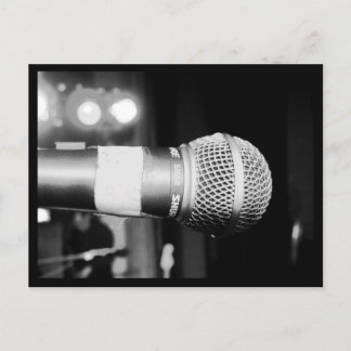 Postcard-Love the Arts-Microphone Postcard