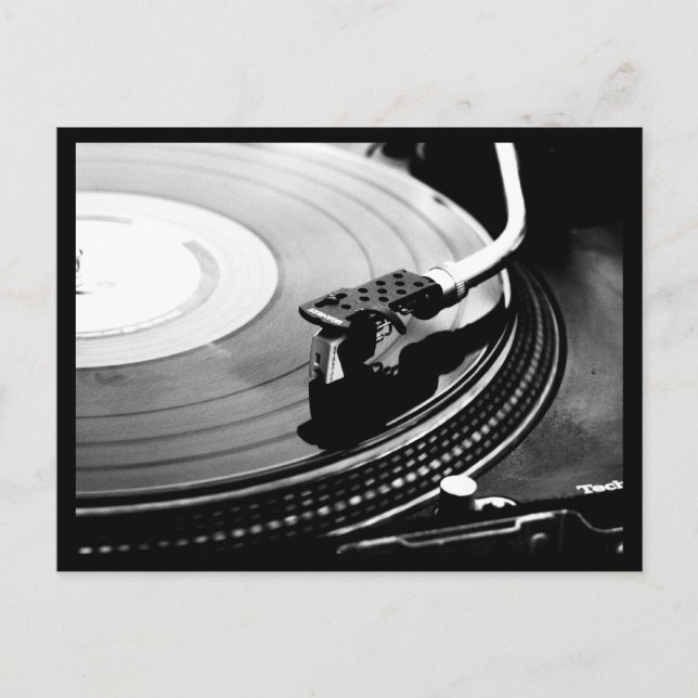 Postcard-Love the Arts-Record Player Postcard (Front)
