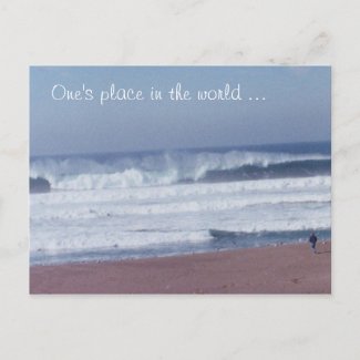 Postcard - Man and waves