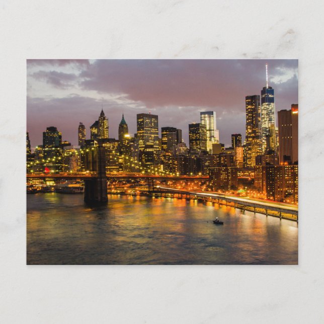 Postcard Manhattan Bridge, New York USA (Front)