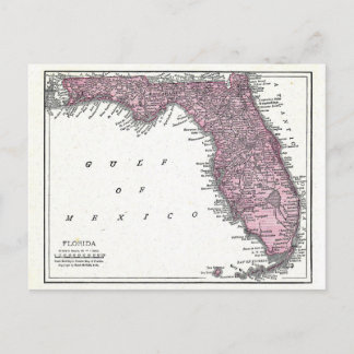Postcard: Map of Florida, 1921 Postcard