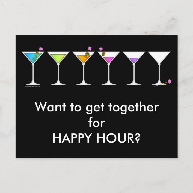 Postcard - Martinis Going, Going, GONE (Front)