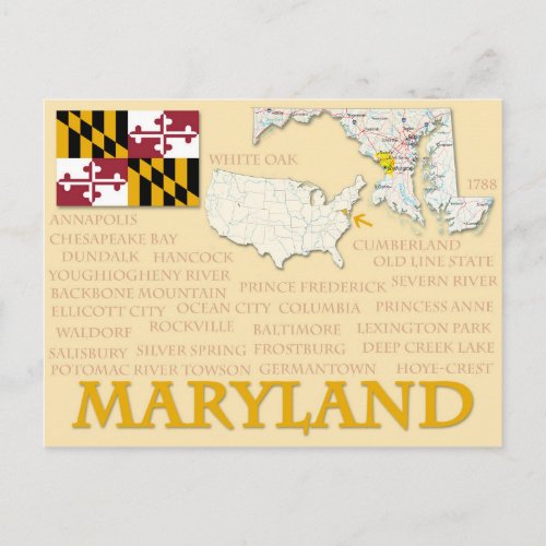 Postcard Maryland