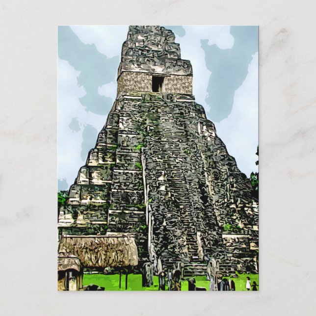 Postcard:  Mayan Temple at Tikal, Guatemala Postcard (Front)
