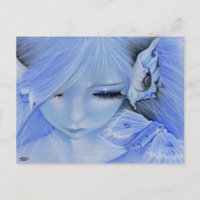 Postcard mermaid fish creature (Front)