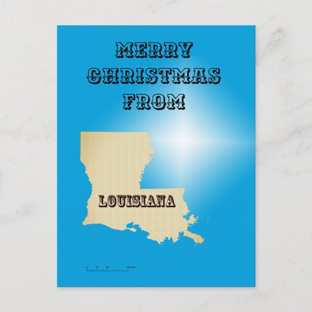 Postcard - Merry Christmas from Louisiana (Front)