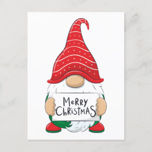Postcard - Merry Christmas Gnome