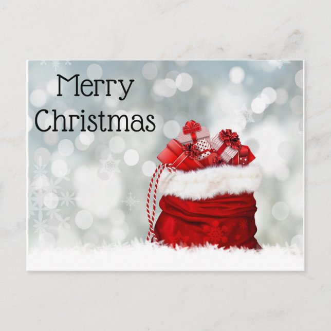 Postcard-merry christmas holiday postcard (Front)