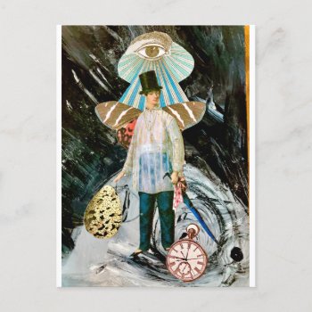 Postcard Mixed Media Collage Post Card by arteeclectica at Zazzle