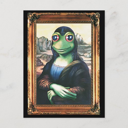 Postcard Mona Lisa Frog