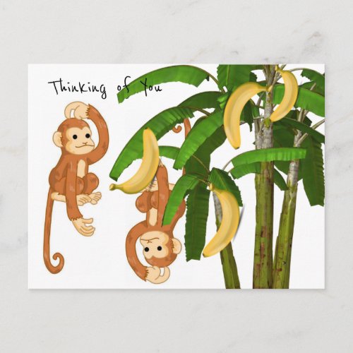 Postcard Monkey Thinking of You