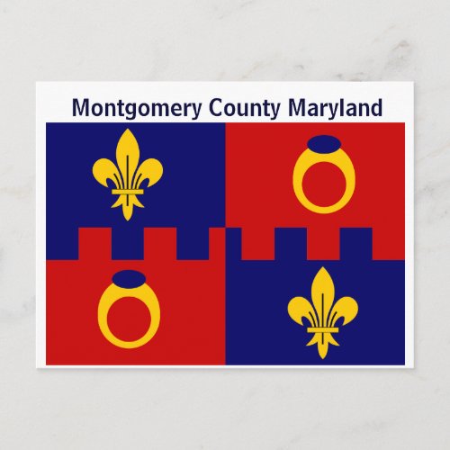 Postcard Montgomery County Maryland Flag Postcard