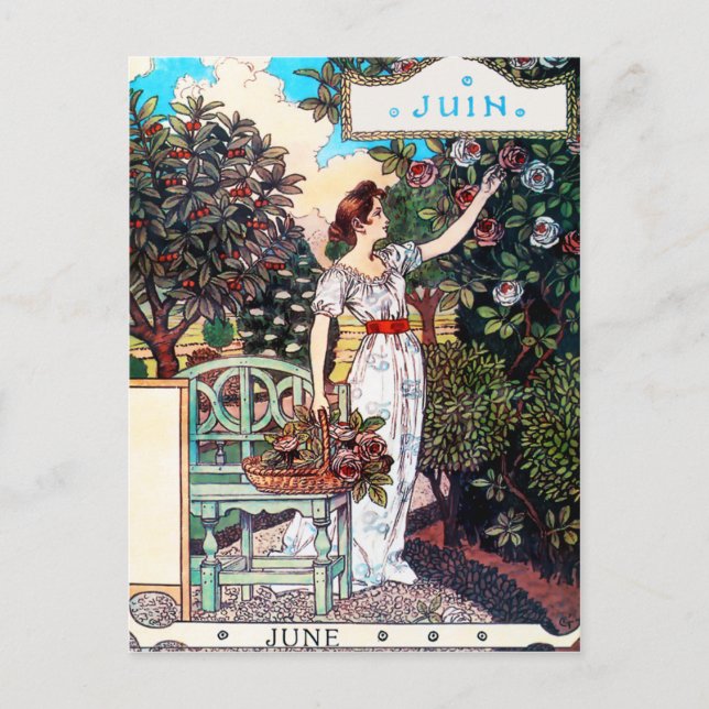 Postcard: Month of  June - Juin Postcard (Front)