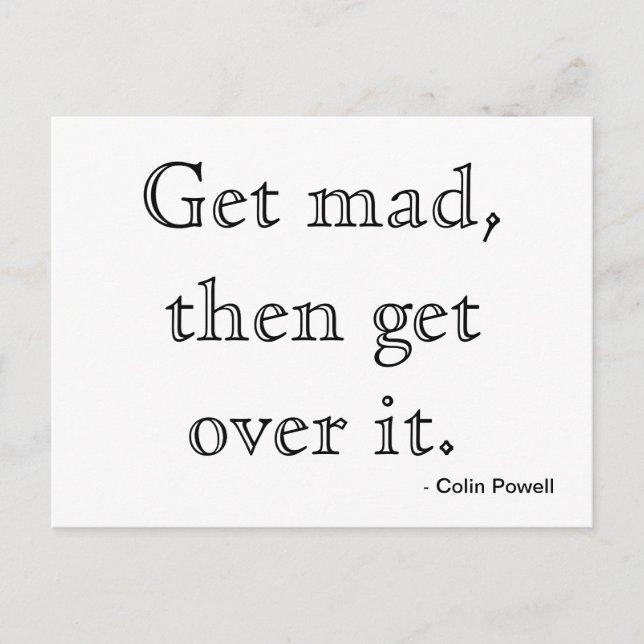 Postcard Motivation - Anger (Front)