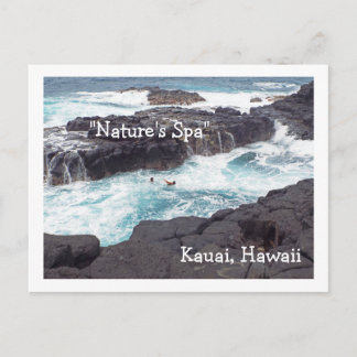 postcard, "NATURE'S SPA"/QUEEN'S BATH AREA/KAUAI Postcard