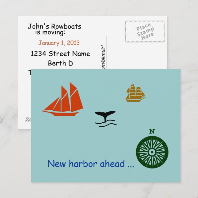 Postcard - New harbor ahead (Front/Back)