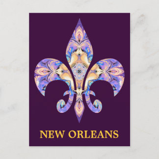 Postcard New Orleans Fleur-de-lis