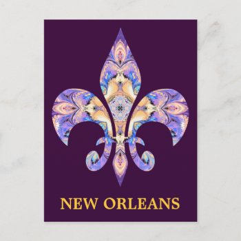 Postcard New Orleans Fleur-de-lis by tinsleylane at Zazzle