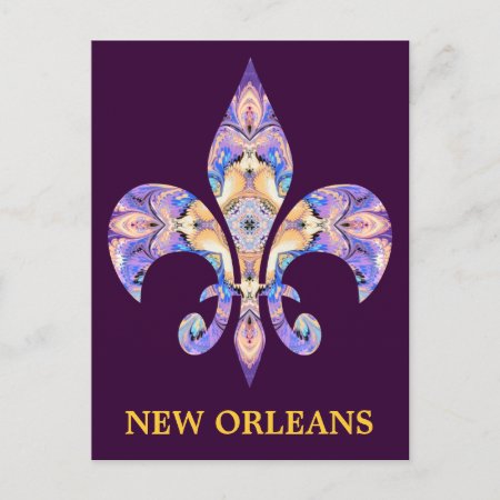 Postcard New Orleans Fleur-de-lis