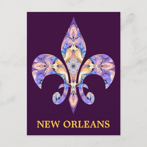 Postcard New Orleans Fleur_de_lis