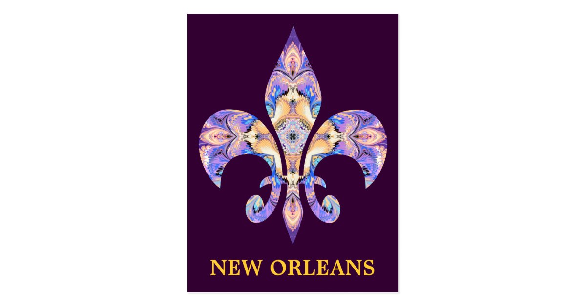 Postcard New Orleans Fleur De Lis Zazzle Com