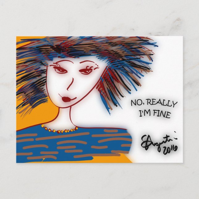 Postcard - No, Really I'm Fine - (Front)