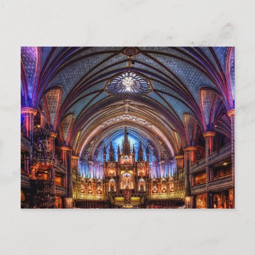 Postcard Notre_Dame Basilica in Montreal