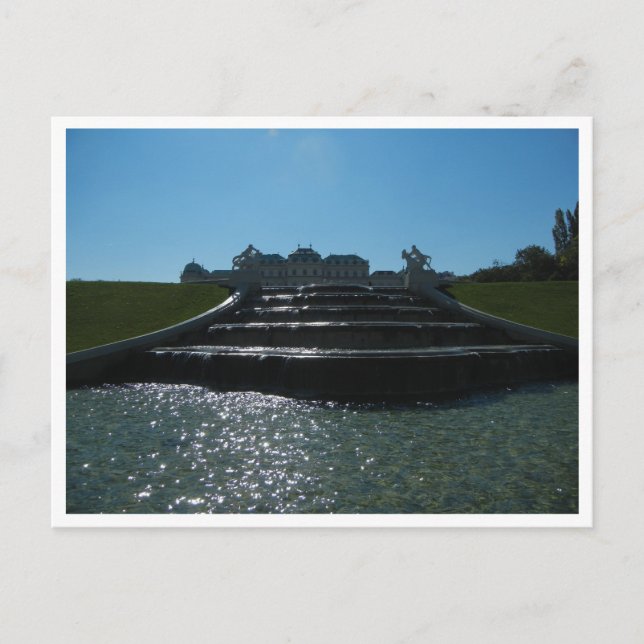 Postcard - Oberes Belvedere and Fountain, Wien (Front)