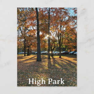 Postcard of a fall sunset in High Park