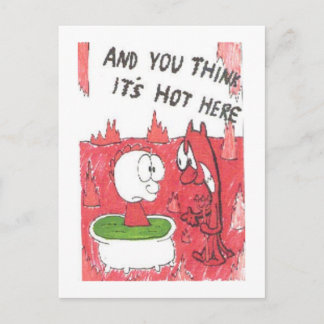 Postcard of animated funny church sayings