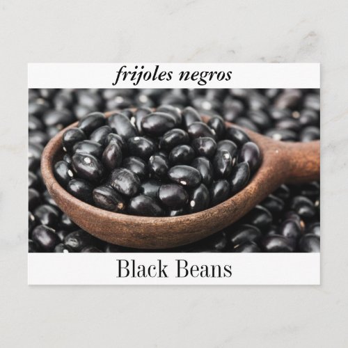 Postcard of Black Beans or Frijoles Negros