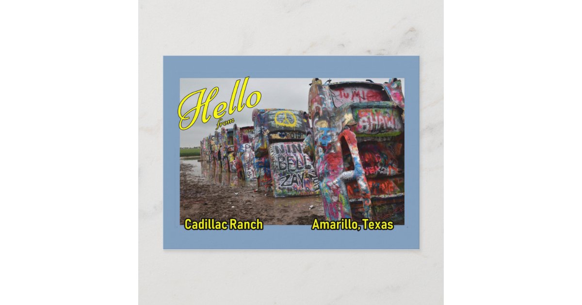 Postcard of Cadillac Ranch in Amarillo, Texas | Zazzle