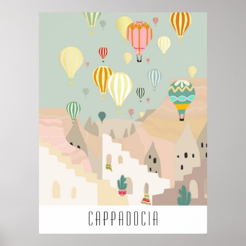Postcard Of Cappadocia  Kapadokya Balloon Poster