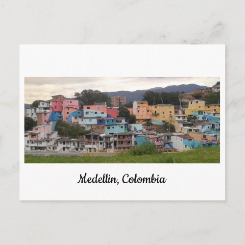 Postcard of El Pesebre mural Medellin Colombia