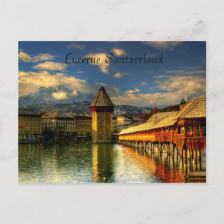 Postcard of Lucerne Switzerland Chapel Bridge