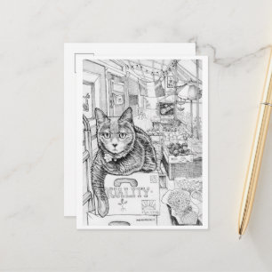 Postcard of Philly Cat on 9th Street