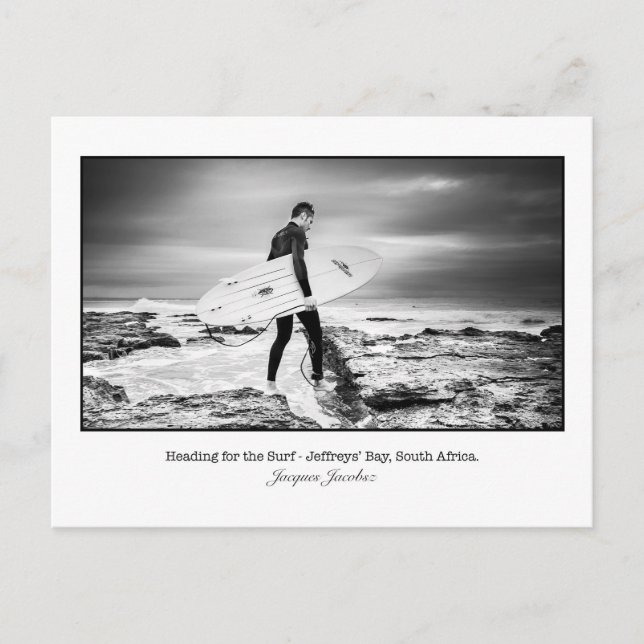 Postcard of Surfer a Jeffry's Bay (Front)