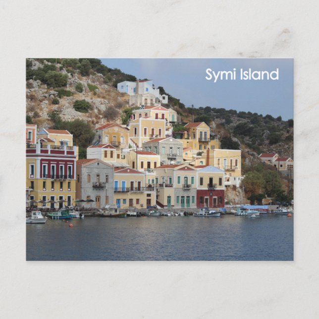 Postcard of Symi island in Greece (Front)