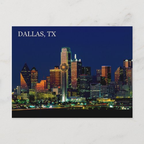 Postcard of the Dallas Texas skyline