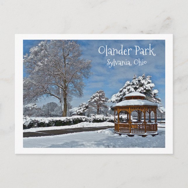 POSTCARD, OLANDER PARK-WINTER WONDERLAND POSTCARD (Front)