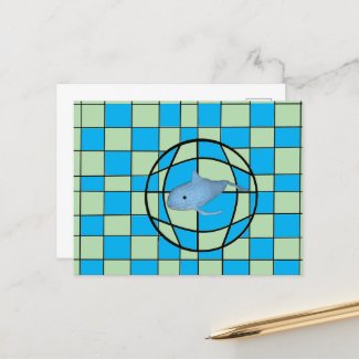 Postcard - Optical Illusion and Whale