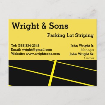 Postcard Parking Lot Striping by crystaldream4u at Zazzle
