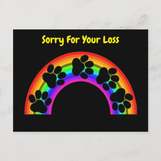 Postcard  Paws On Rainbow Sorry For Your