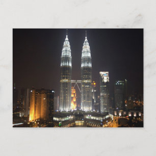 Postcard Petronas Towers, Kuala Lumpur, Malaysia