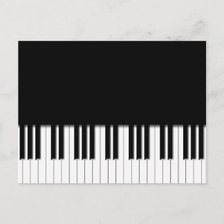 Postcard - Piano Keyboard black white