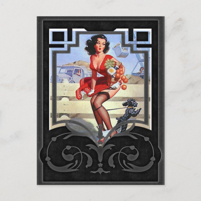 Postcard Pin up Girls Art Vintage Retro 94 (Front)