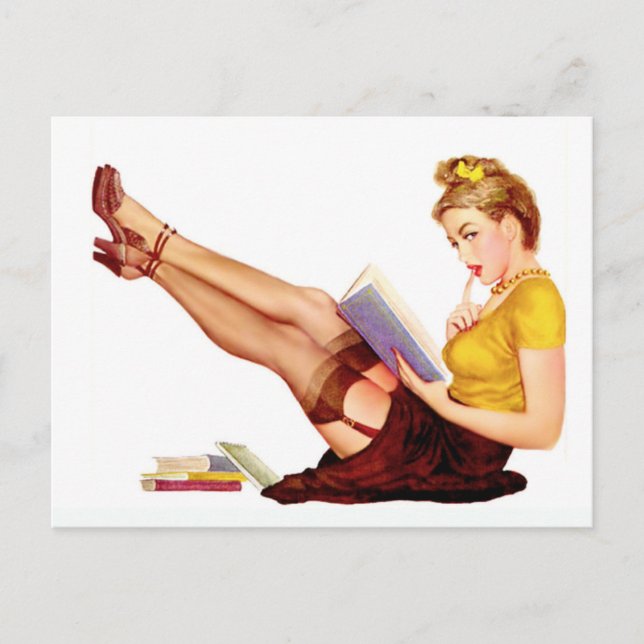 Postcard Pin up Girls Art Vintage Retro Print (Front)