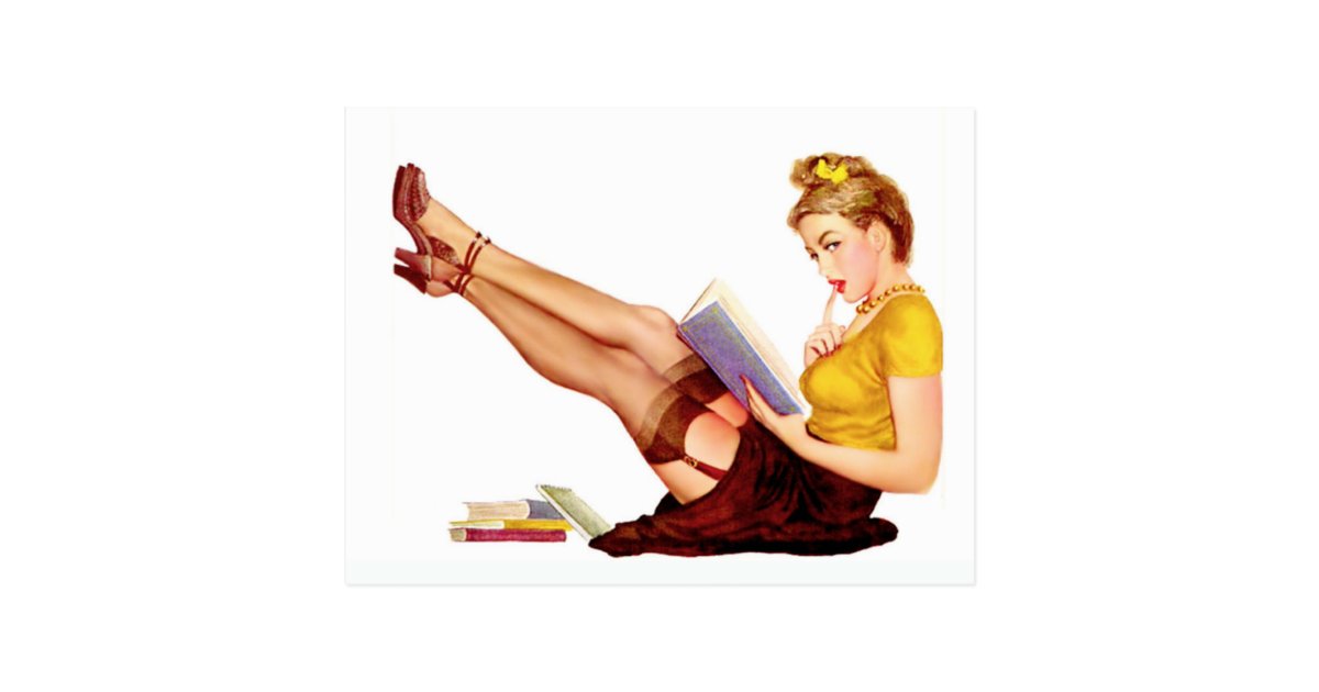 Postcard Pin up Girls Art Vintage Retro Print | Zazzle.com
